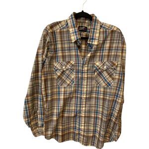 Levis Button Up Shirt‎ Multicolor Plaid Mens Size XL Western Cowboy Ranch Rodeo
